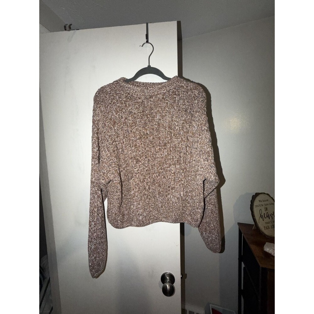 Universal Thread Women's Brown Mix Crew Neck Pullover Sweater